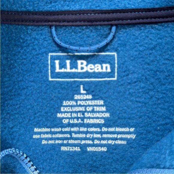 L.L. Bean Full Zip Fleece, Size L - Picture 7 of 7